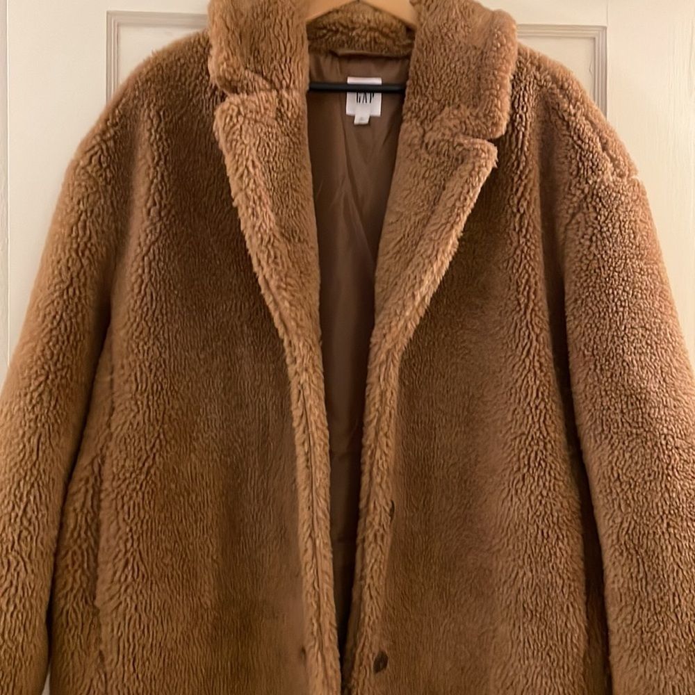 Gap Brown Cozy Sherpa Teddy Coat - Picture 3 of 6
